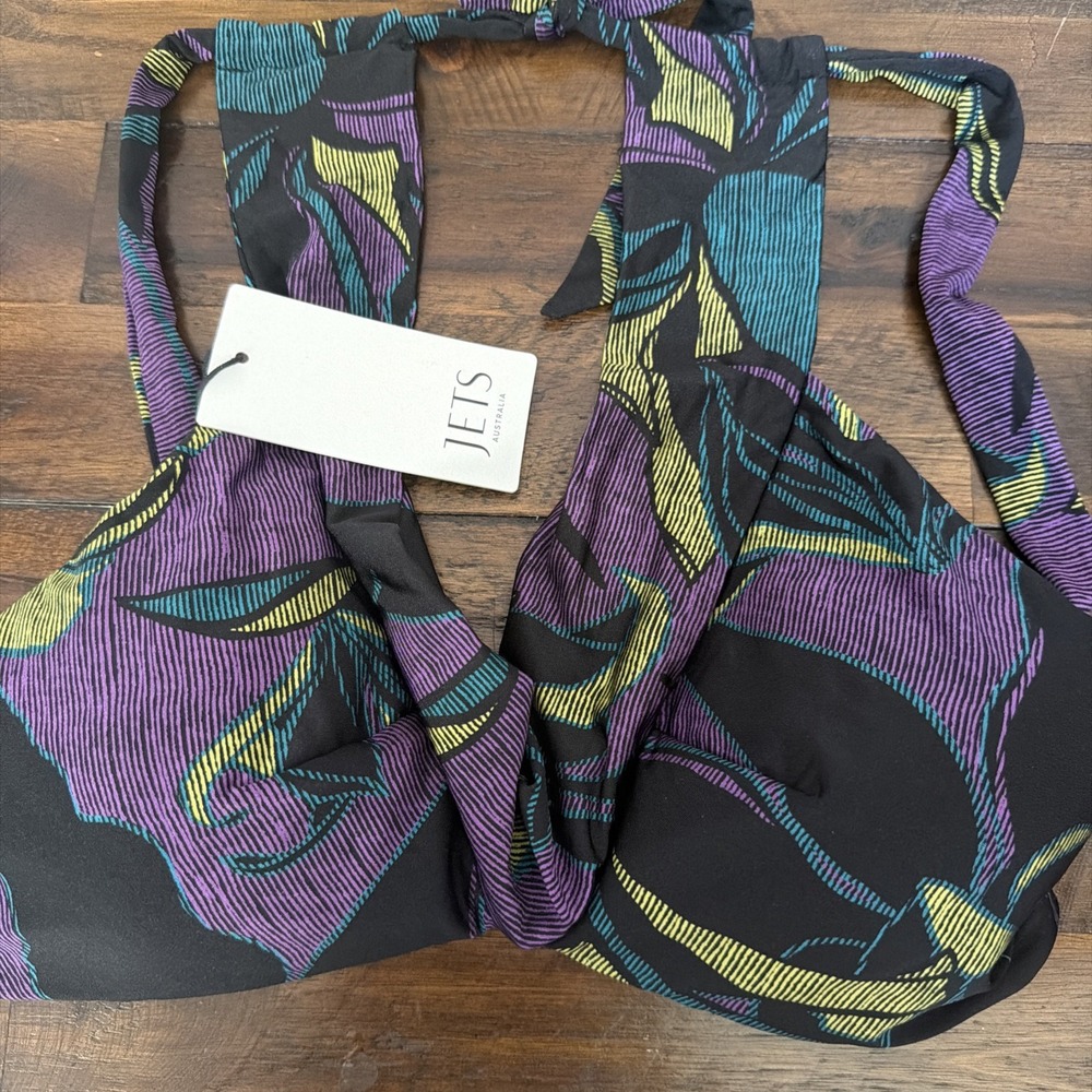 Jets Soft Tri Top Midnight Trio Amethyst Purple Bikini Swim Top Us 8